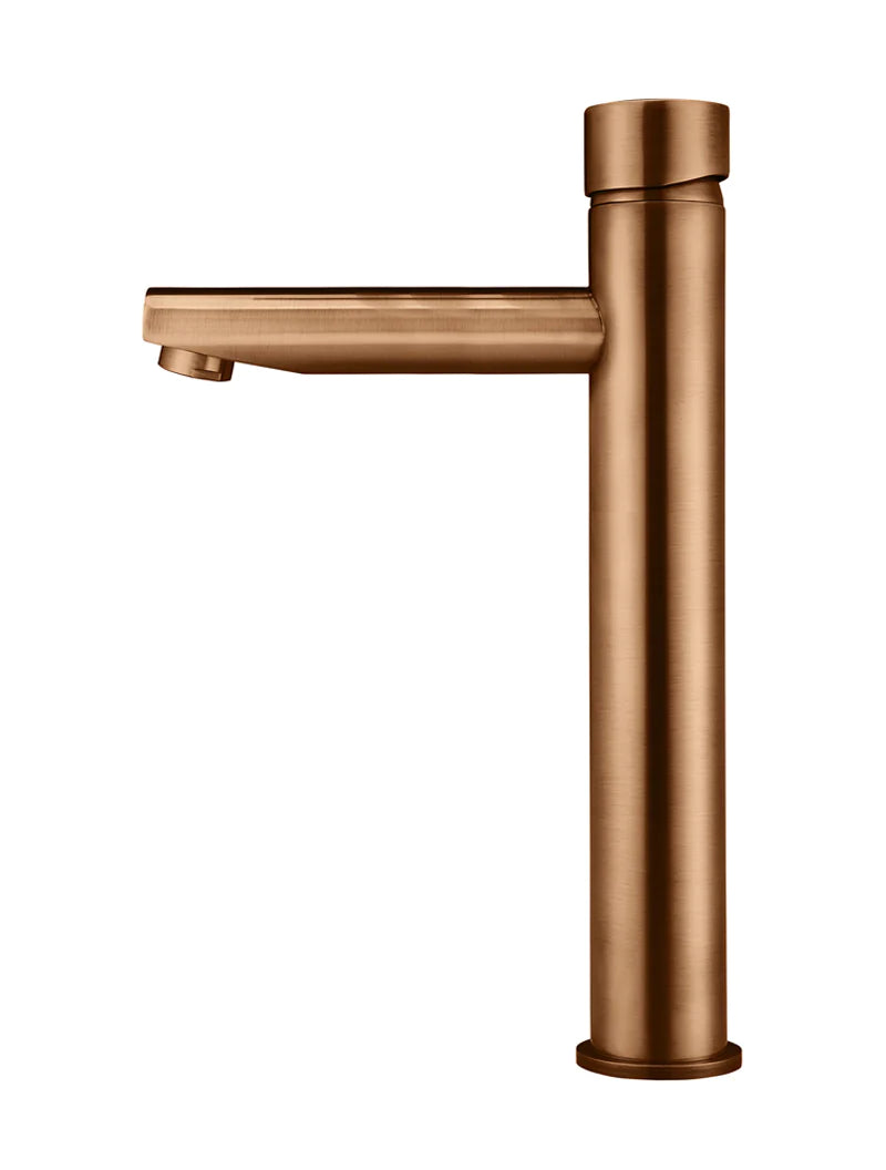 Meir Round Pinless Tall Basin Mixer, Lustre Bronze