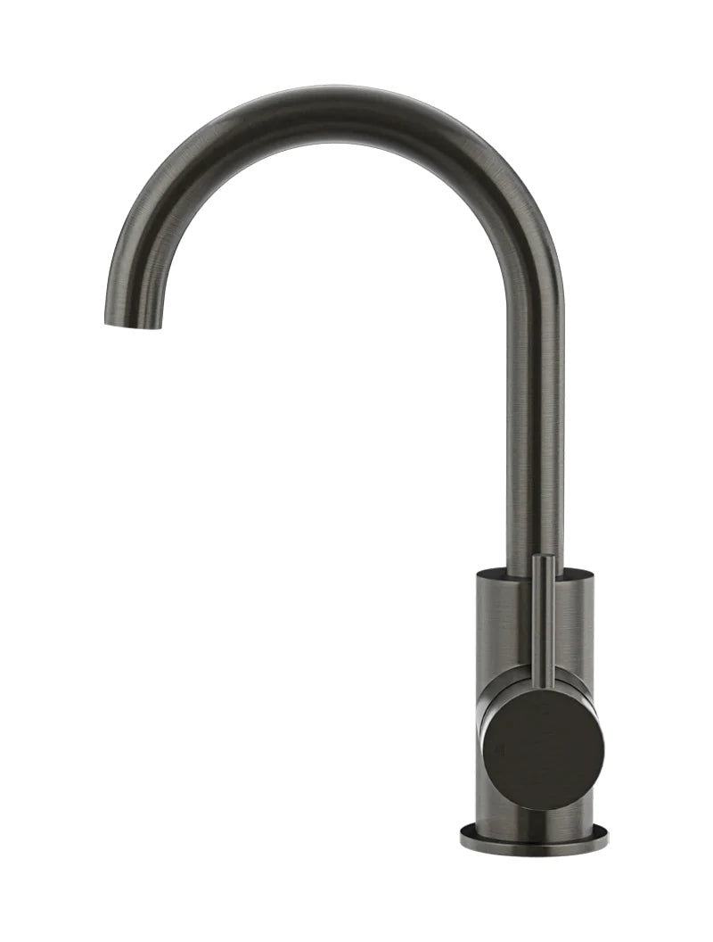 Meir Round Gooseneck Basin Mixer with Cold Start Shadow