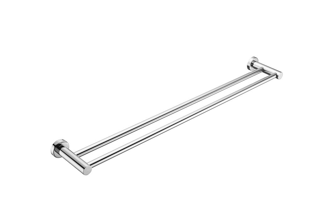 Nero MECCA DOUBLE TOWEL RAIL 800MM Chrome
