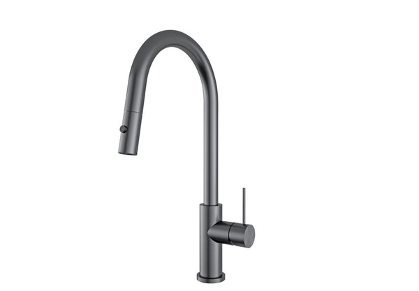 Nero Mecca Pull Out Sink Mixer With Vegie Spray Gun Metal