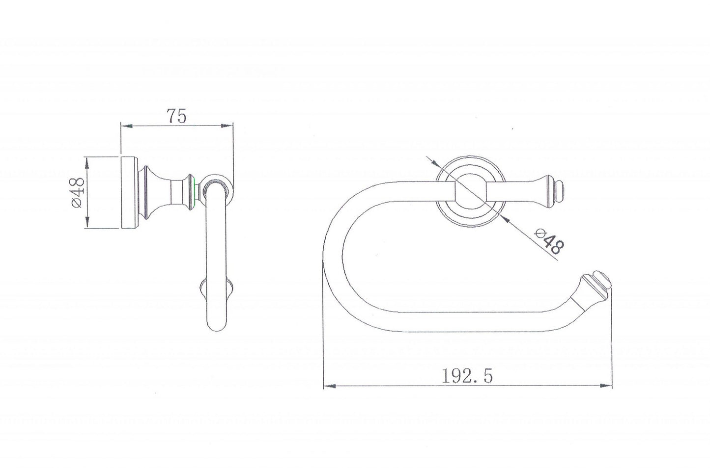 Modern National Medoc Toilet Paper Roll Holder Matte Black