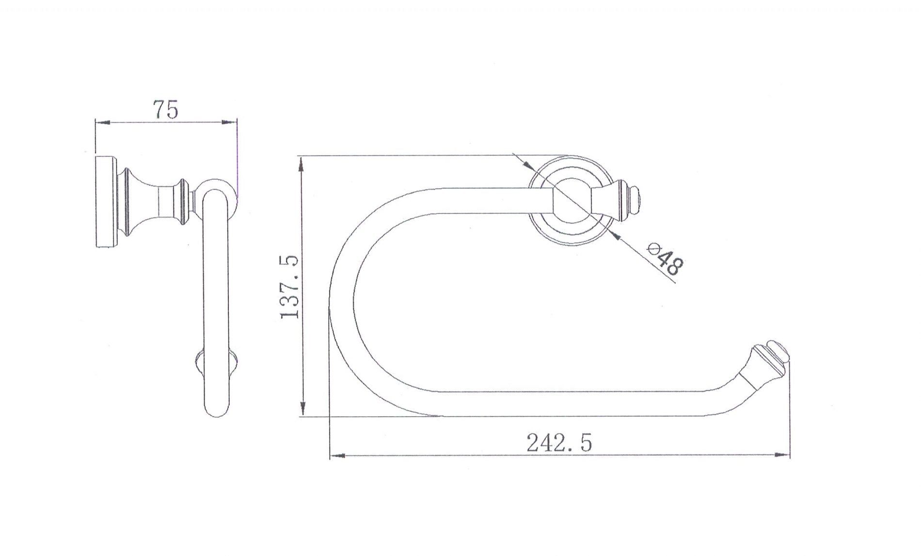 Modern National Medoc Towel Holder Chrome
