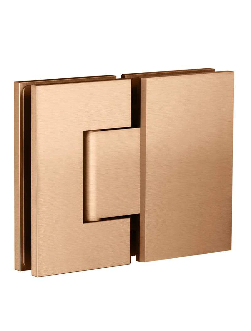 Meir Glass to Glass Shower Door Hinge, Lustre Bronze