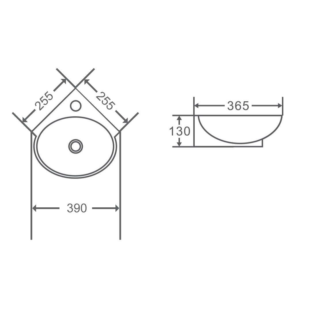 MINI 39 Compact Wall Hung Basin