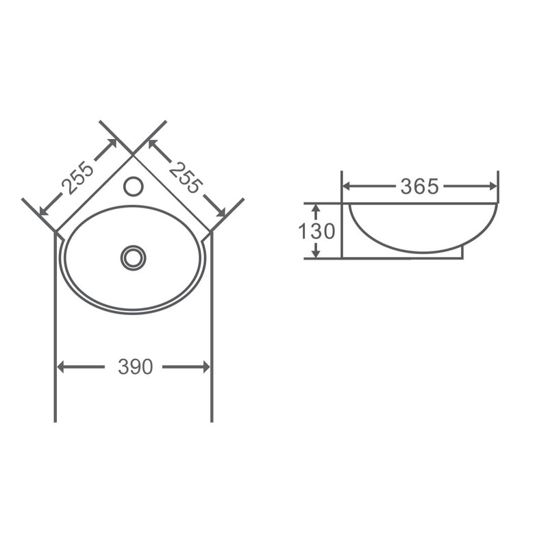 MINI 39 Compact Wall Hung Basin