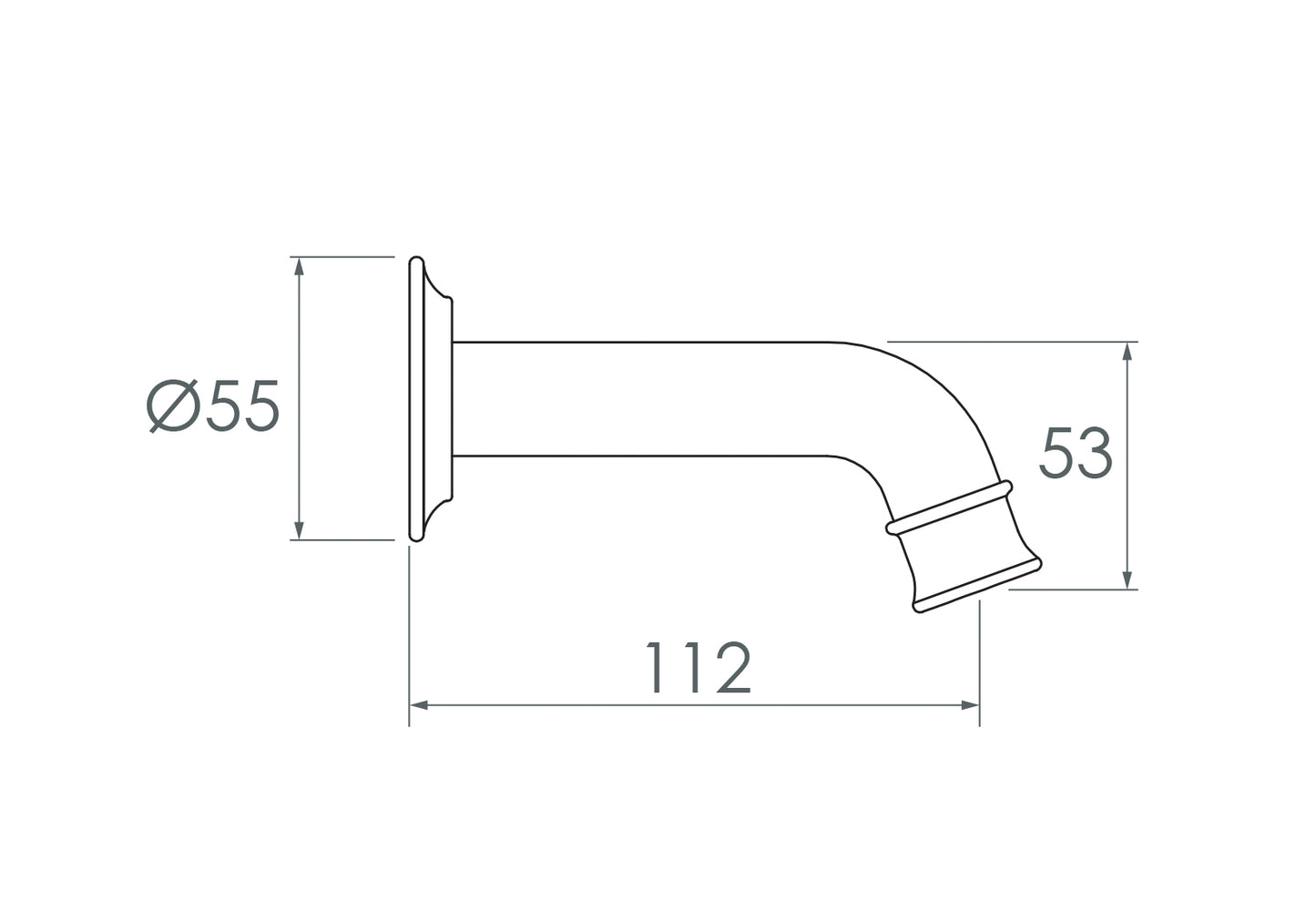 ADP Eternal Mini Wall Spout Chrome