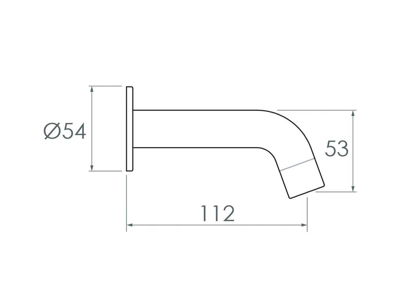 ADP Soul Mini Wall Spout Brushed Nickel
