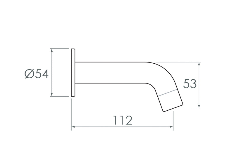 ADP Soul Mini Wall Spout Brushed Nickel