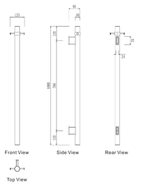 Modern National Mirage Vertical Heated Towel Rail - Chrome