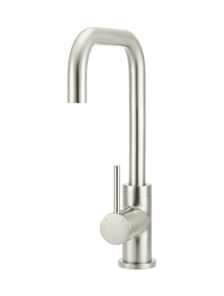 Meir Round Kitchen Mixer Brushed Nickel
