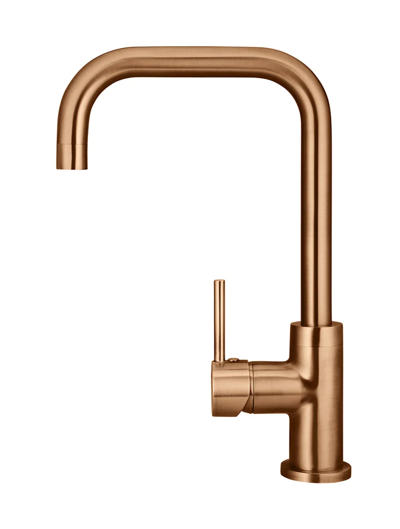 Meir Round Kitchen Mixer Tap, Lustre Bronze