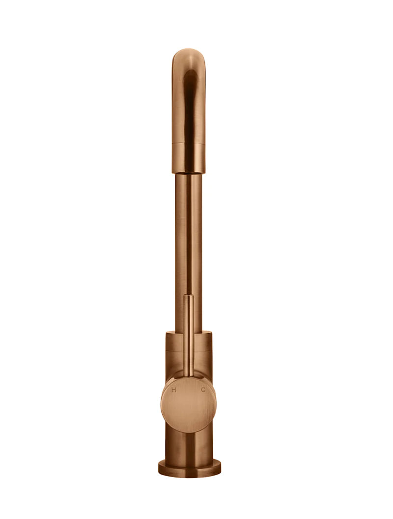 Meir Round Kitchen Mixer Tap, Lustre Bronze