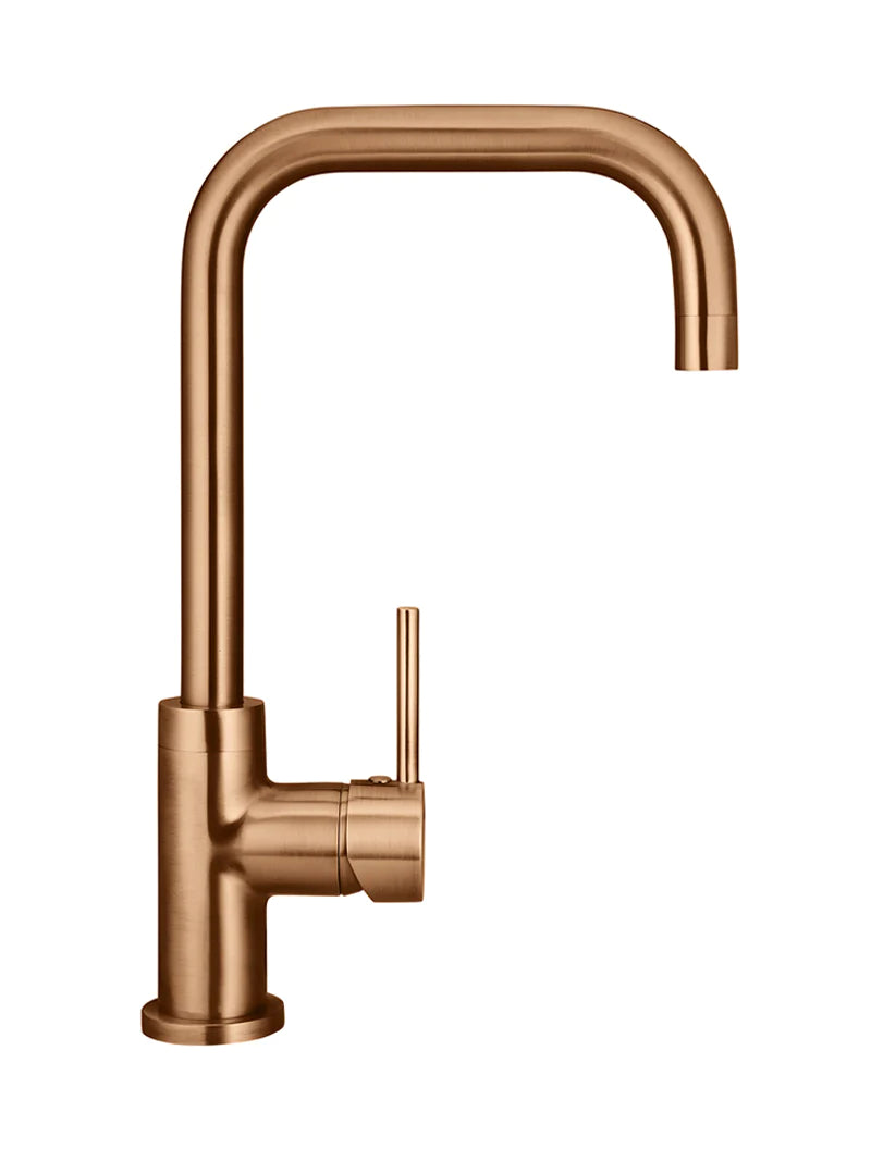 Meir Round Kitchen Mixer Tap, Lustre Bronze