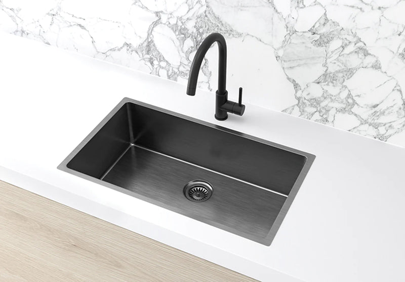 Meir Lavello Kitchen Sink - Single Bowl 760 x 440 - Brushed Gunmetal