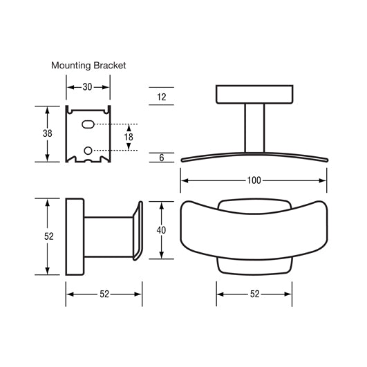 Metlam Double Robe Hook - Ss Satin Finish