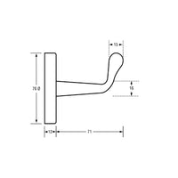 Metlam Concealed Fix HD Coat Hook - SS Bright Finish