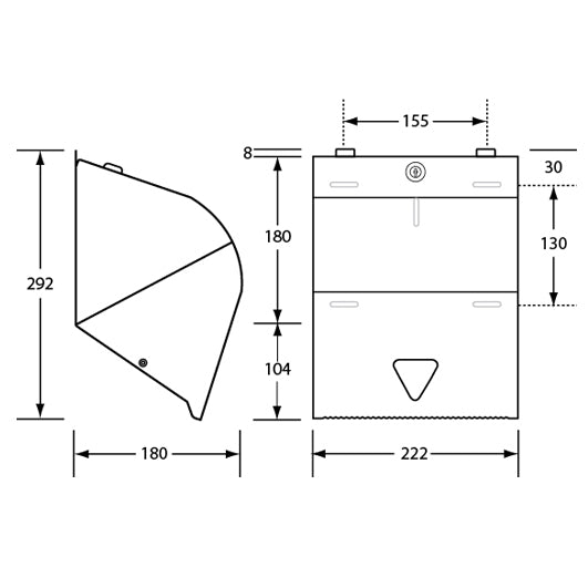 Metlam Paper Towel Roll Dispenser Lockable - SS