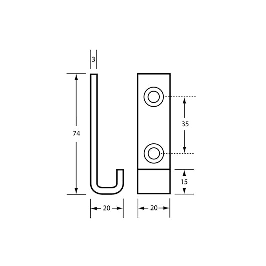 33mm Metlam Coat Hook