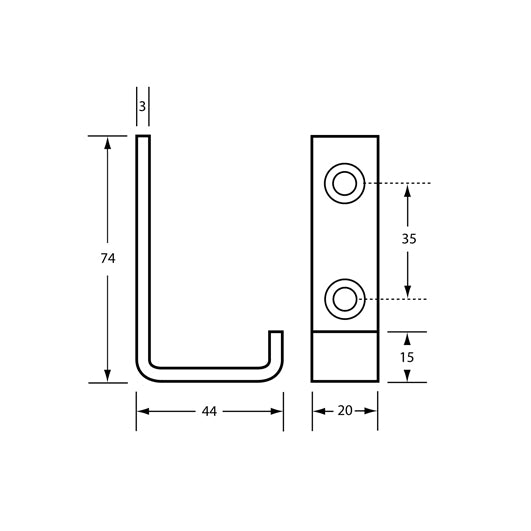 Metlam Coat Hook - Mounting Screw Fix
