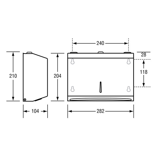 Metlam Paper Towel Dispenser - Ss Ml726ss