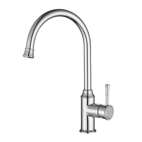 Modern National Montpellier Goose Neck Kitchen Mixer Chrome