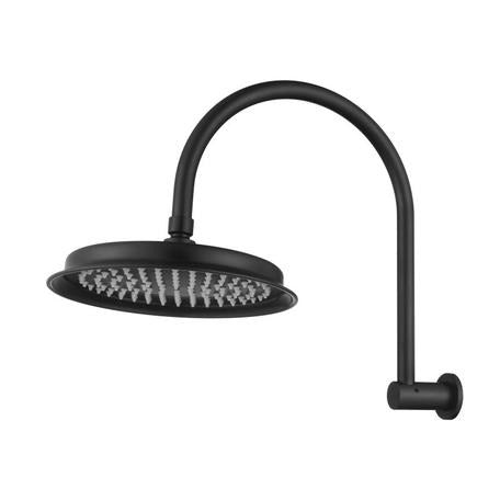 Modern National Montpellier Shower Arm and Rose Matte Black