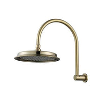 Modern National Montpellier Shower Head and Arm Set - Brushed Gold (Brushed Bronze)