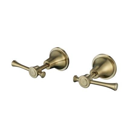 Modern National Montpellier Wall Assemblies 1/4 Turn Brushed Bronze