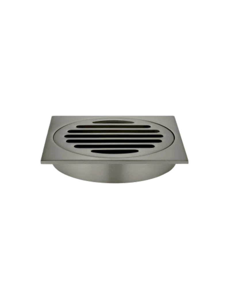 Meir Square Floor Grate Shower Drain 100mm Outlet - Shadow