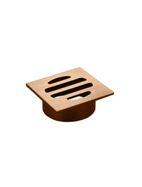 Meir Square Floor Grate Shower Drain 50mm Outlet - Brushed Bronze (Lustre Bronze)
