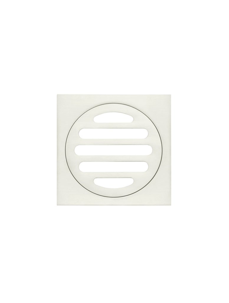 Meir Square Floor Grate Shower Drain 80mm Outlet - Brushed Nickel