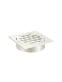 Meir Square Floor Grate Shower Drain 80mm Outlet - Warm Brushed Nickel