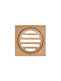 Meir Square Floor Grate Shower Drain 80mm Outlet - Brushed Bronze (Lustre Bronze)