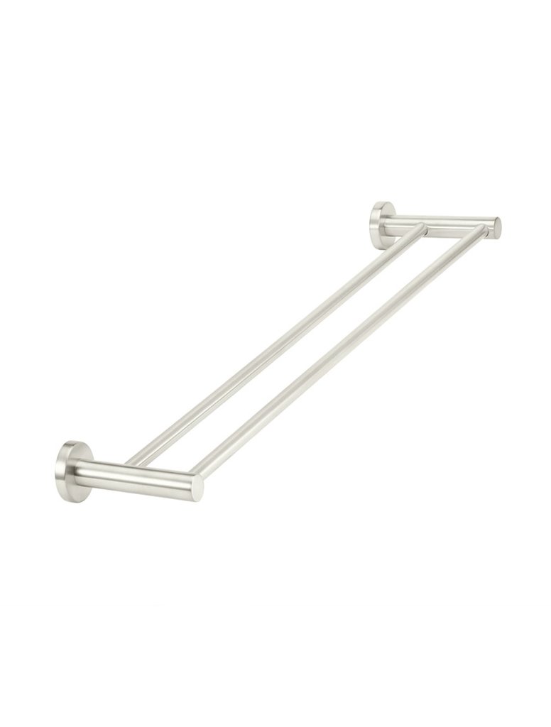 Meir Round Double Towel Rail 600mm - Brushed Nickel