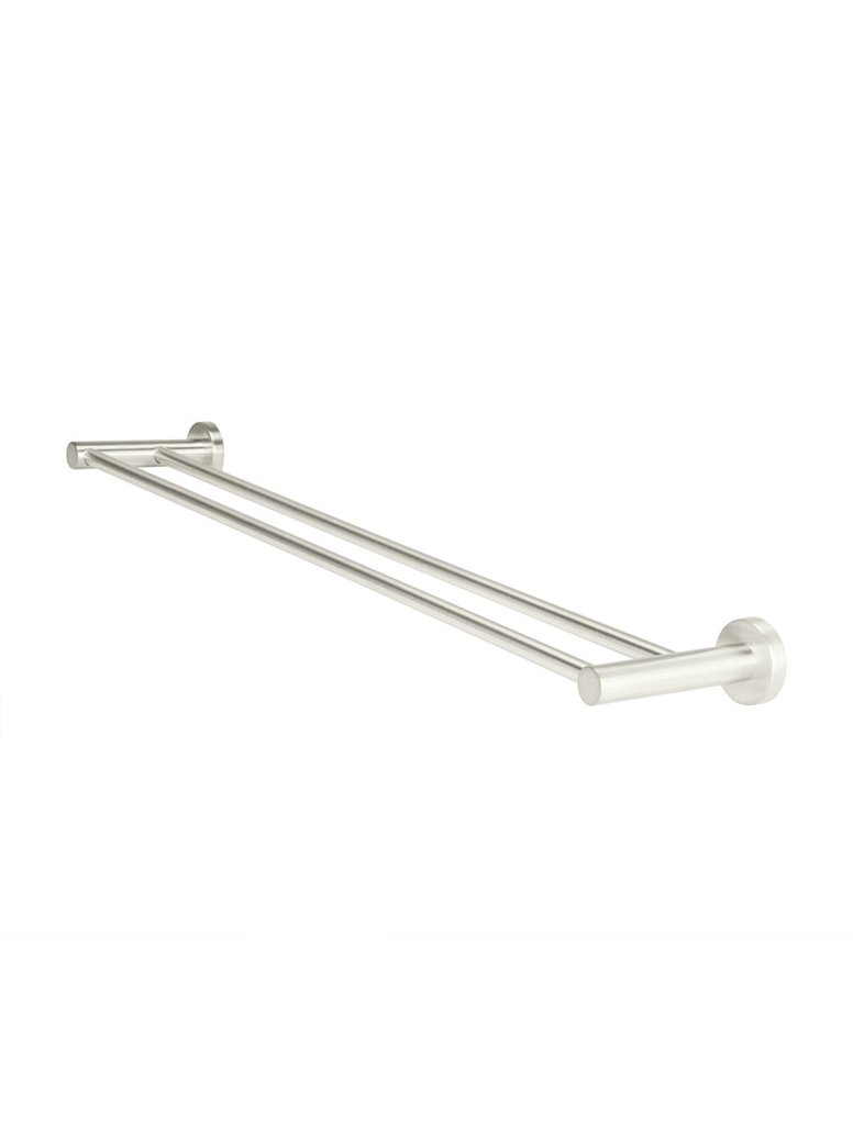 Meir Round Double Towel Rail 600mm - Brushed Nickel