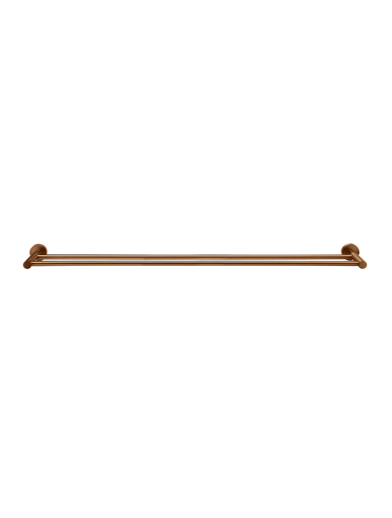 Meir Round Double Towel Rail 900mm, Lustre Bronze