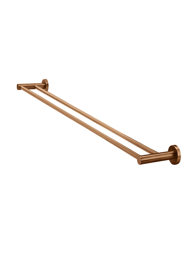 Meir Round Double Towel Rail 900mm, Lustre Bronze