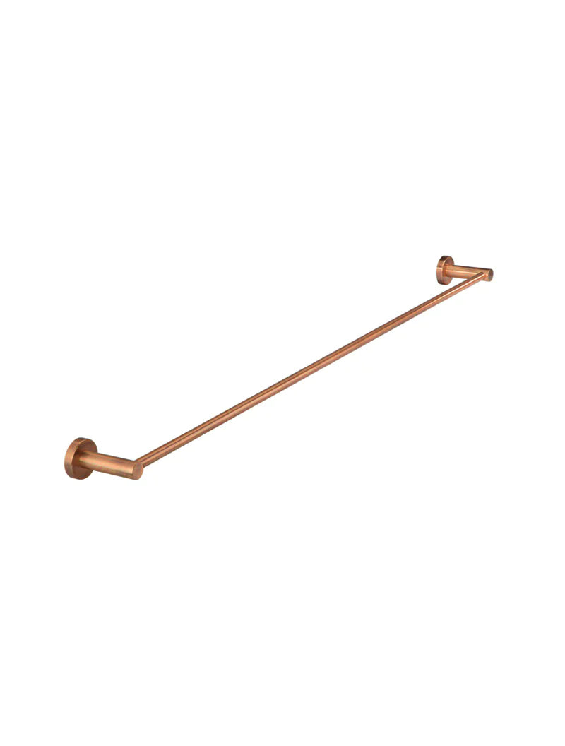 Meir Round Single Towel Rail 900mm, Lustre Bronze