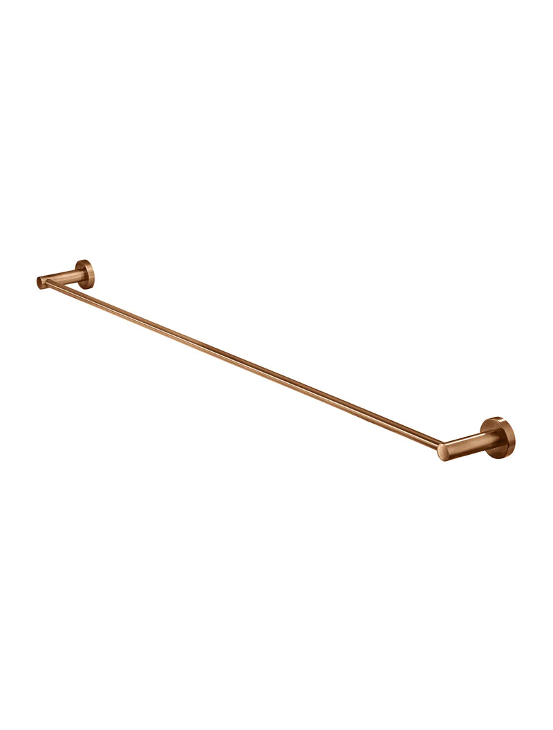 Meir Round Single Towel Rail 900mm, Lustre Bronze
