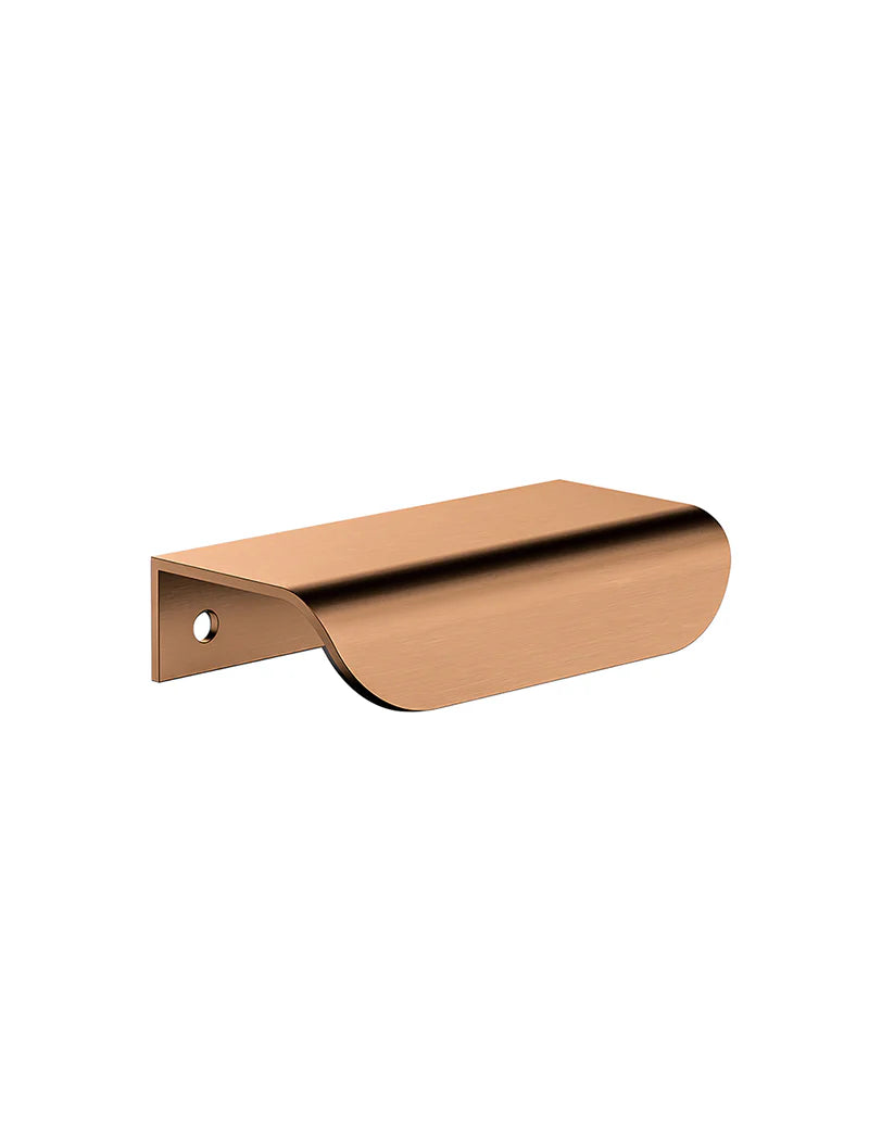 Meir Öppen Edge Pull 75mm Cabinet Handle - Lustre Bronze