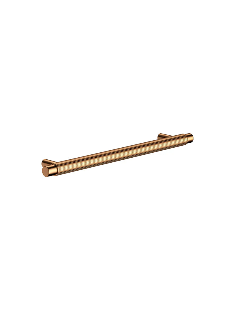 Meir Öppen Pull 200mm Cabinet Handle Linear Knurled - Lustre Bronze