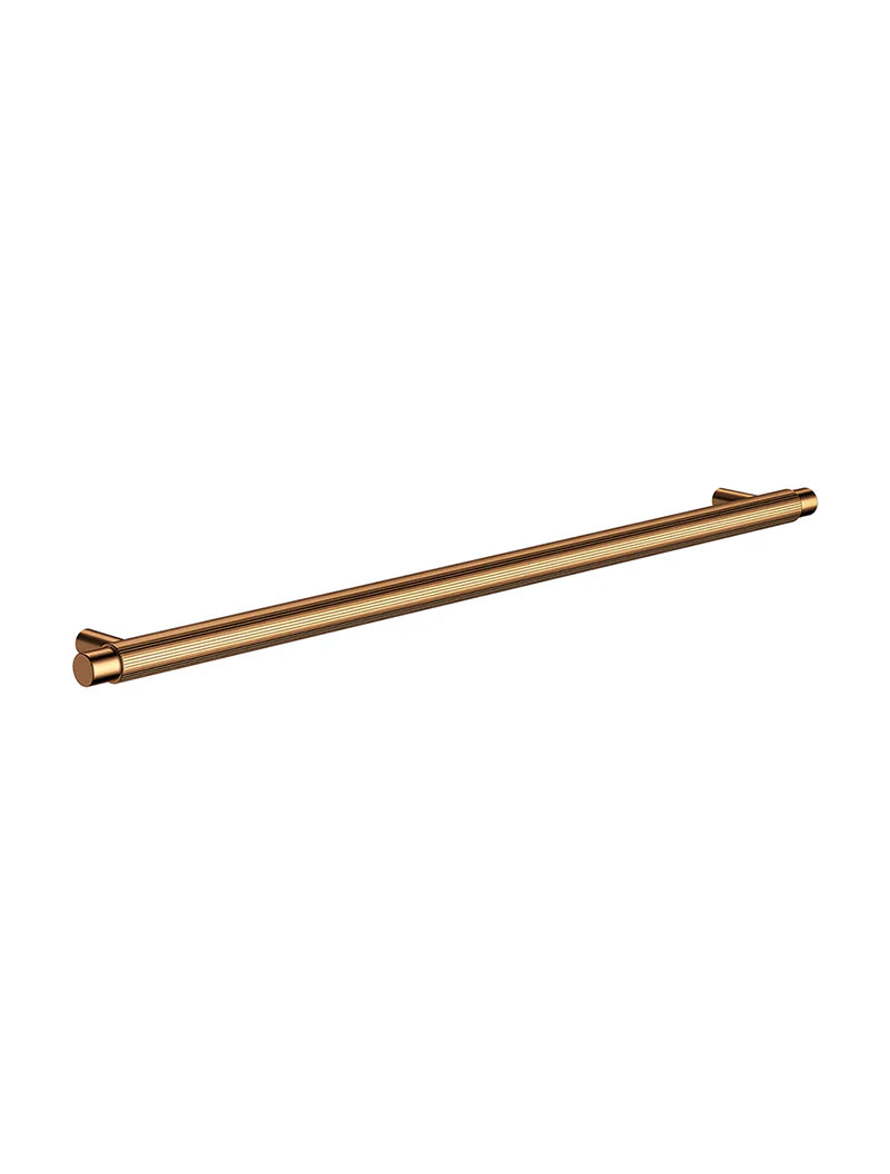 Meir Öppen Pull 328mm Cabinet Handle Linear Knurled - Lustre Bronze