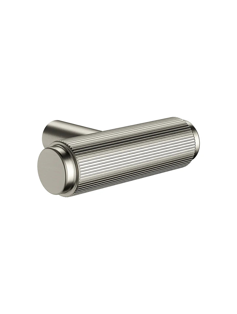 Meir Öppen T-Pull Cabinet Handle Linear Knurled - Brushed Nickel