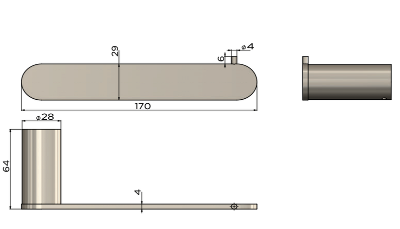 Meir Curvaé Toilet Roll Holder PVD Lustre Bronze