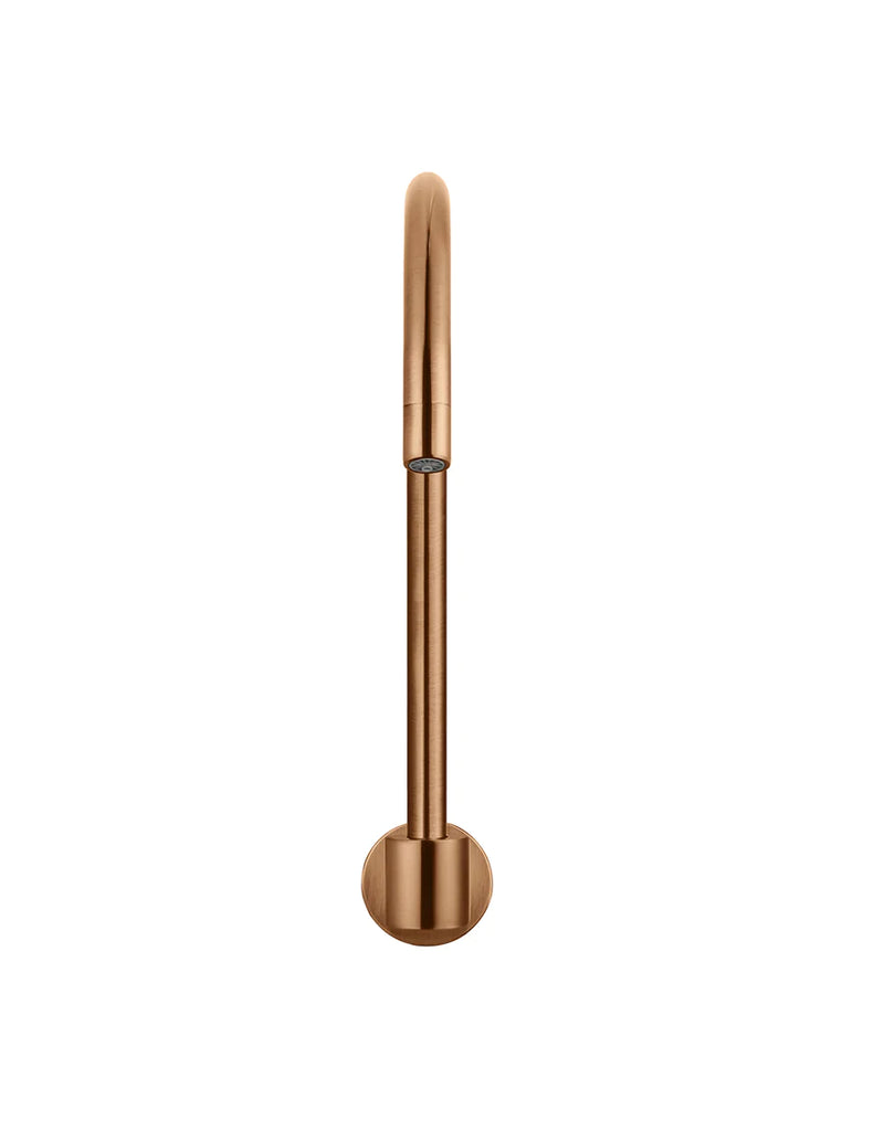 Meir Round High-Rise Swivel Wall Spout, Lustre Bronze
