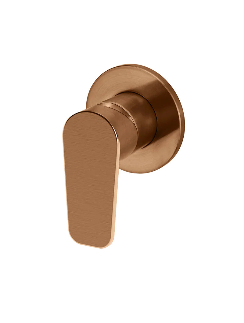 Meir Round Wall Mixer Paddle Handle Lustre Bronze