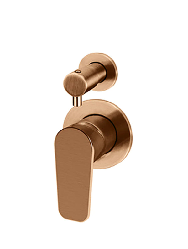Meir Round Diverter Mixer Paddle Handle Lustre Bronze