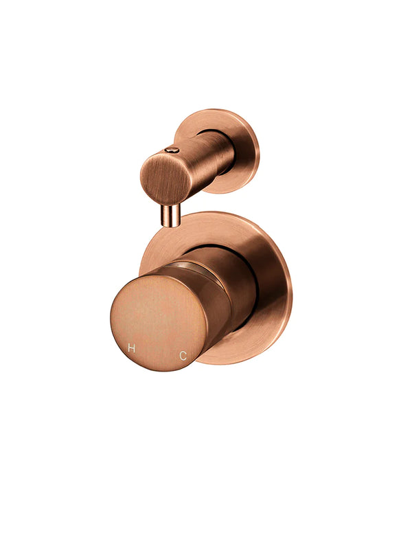 Meir Round Diverter Mixer Pinless Handle Lustre Bronze