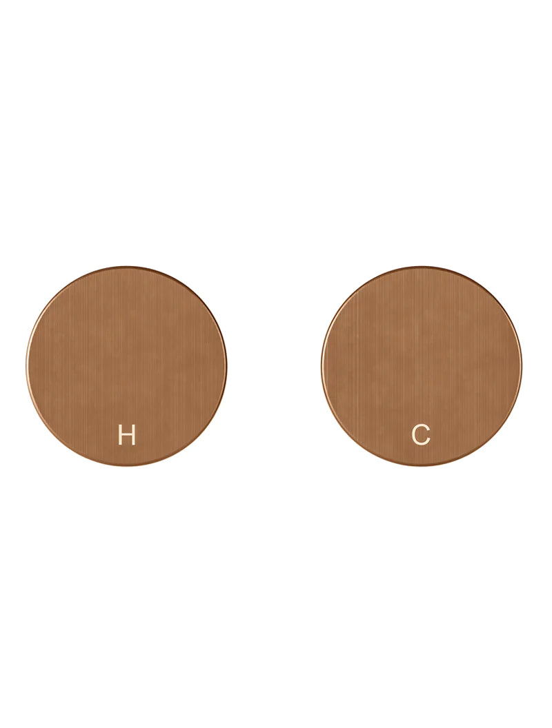 Meir Circular Wall Taps, Lustre Bronze