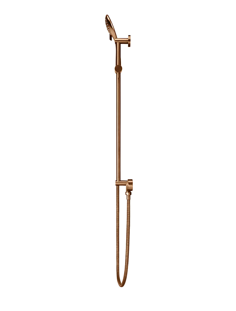 Meir Round Three Function Hand Shower on Rail Column, Lustre Bronze